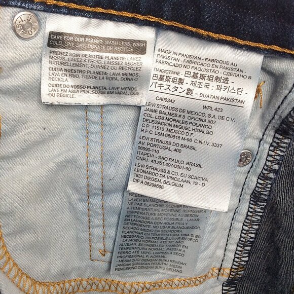 Levis 510 Super Skinny Jeans Size 28x32 (29x30 measures) Dark Wash Denim - Picture 7 of 9